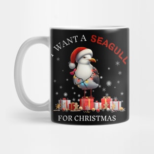 I Want a Seagull for Christmas  Xmas Lights Mug